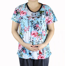 Load image into Gallery viewer, Women&#39;s Scoop neck Short Sleeve Loose Fit  floral print T-Shirt casual blouses
