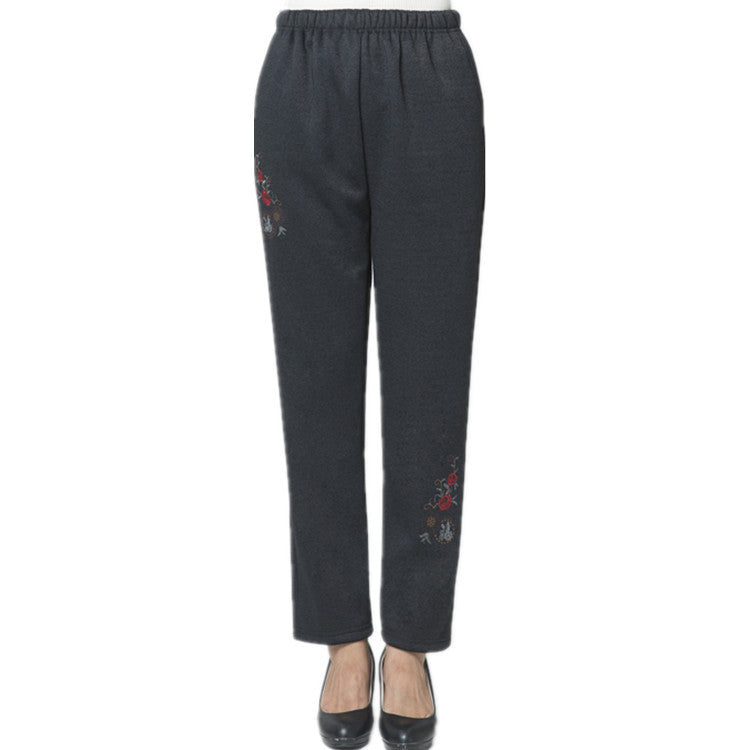 Casual Velvet  Trousers , Women winter Pants, Elastic  waist warm pants