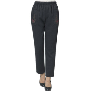 Casual Velvet  Trousers , Women winter Pants, Elastic  waist warm pants