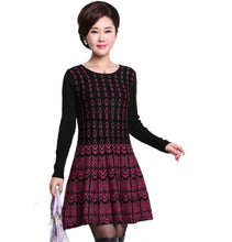 Load image into Gallery viewer, Women&#39;s long sleeve crewneck knitted dress long sweater for legging
