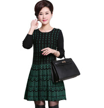 Load image into Gallery viewer, Women&#39;s long sleeve crewneck knitted dress long sweater for legging
