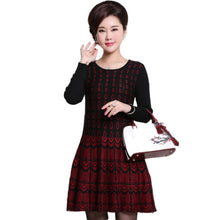 Load image into Gallery viewer, Women&#39;s long sleeve crewneck knitted dress long sweater for legging
