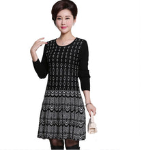 Load image into Gallery viewer, Women&#39;s long sleeve crewneck knitted dress long sweater for legging
