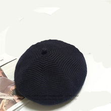 Load image into Gallery viewer, Women&#39;s solid beanie chunky knit hats, classics french  Berets caps
