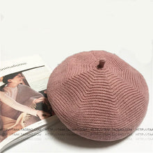 Load image into Gallery viewer, Women&#39;s solid beanie chunky knit hats, classics french  Berets caps
