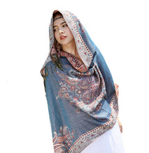 Load image into Gallery viewer, Winter warm double layer big paisley pattern scarves  wraps/ shawl
