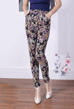 Load image into Gallery viewer, Autumn Winter  Leggings, Thick Warm Pants , Plus Velvet Pants,  Vintage Flowers Trousers
