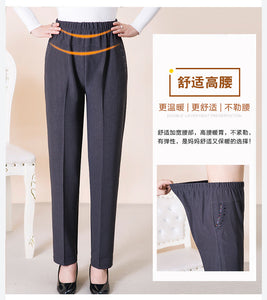 Warm Loose Utility Sassy High Waisted  Pants, Casual Velvet  Trousers , Plus Size to XXXL