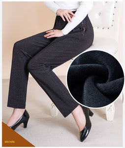 Warm Loose Utility Sassy High Waisted  Pants, Casual Velvet  Trousers , Plus Size to XXXL