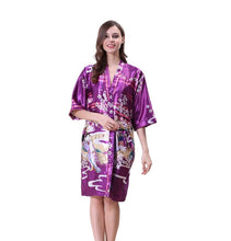 Load image into Gallery viewer, Women&#39;s medium Japanese beauty  pattern kimono floral Printed  robe Nightgown
