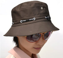 Load image into Gallery viewer, Unsex Print Cotton Packable Summer Travel Bucket Beach Sun Hat
