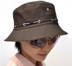 Unsex Print Cotton Packable Summer Travel Bucket Beach Sun Hat