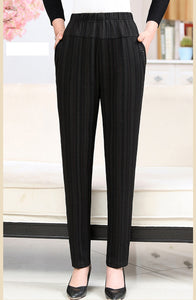 Winter Warm High Waist Casual Velvet  Trousers,  Women Pants Plus Size