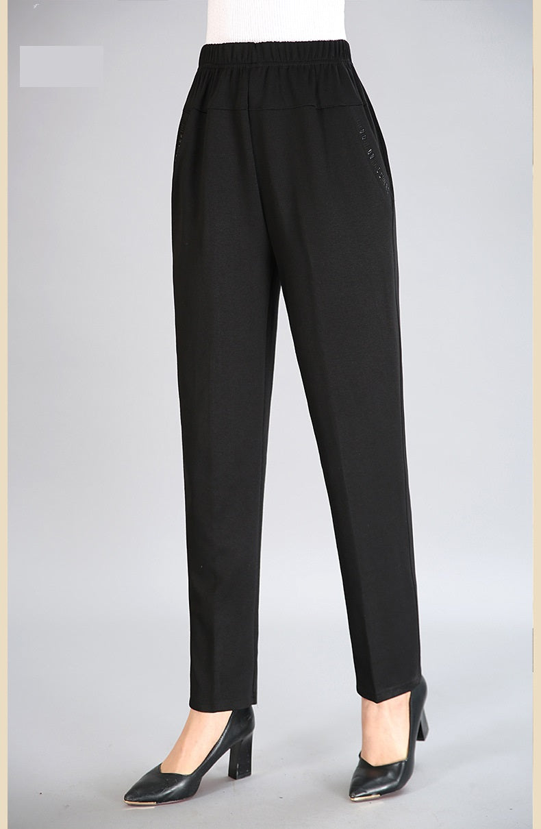 Winter Warm High Waist Casual Velvet  Trousers,  Women Pants Plus Size