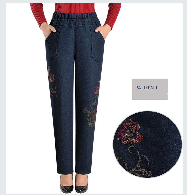 Women Winter Warm pants, Velvet Thick  Jeans , Plus Size pants