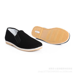 Chinese Traditional Old Beijing Shoes Kung Fu Tai Chi Shoes Rubber Sole Unisex Black