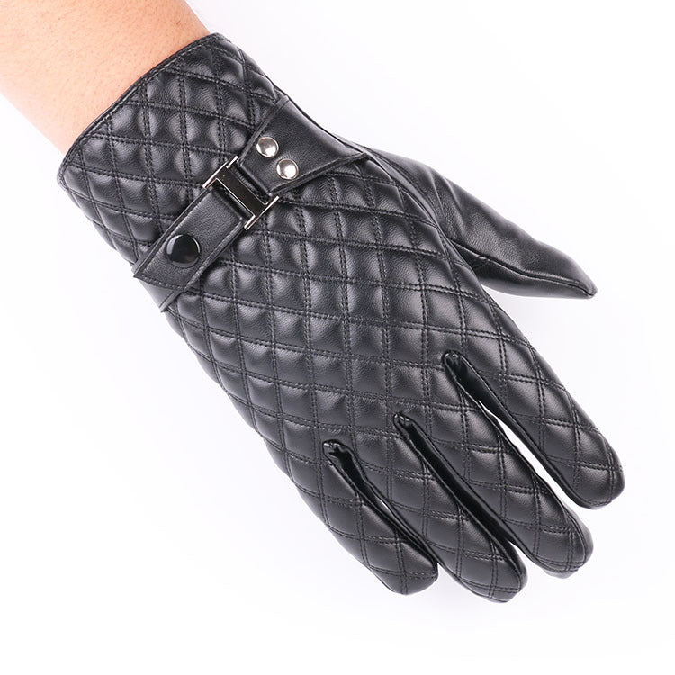 Unisex Elegant Warm fleece lining Touch Screen  faux  leather (PU)  Gloves