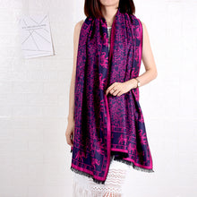 Load image into Gallery viewer, Women&#39;s warm elephant  pattern pashmina Scarf Poncho Shawl Cape
