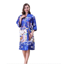 Load image into Gallery viewer, Women&#39;s medium Japanese beauty  pattern kimono floral Printed  robe Nightgown
