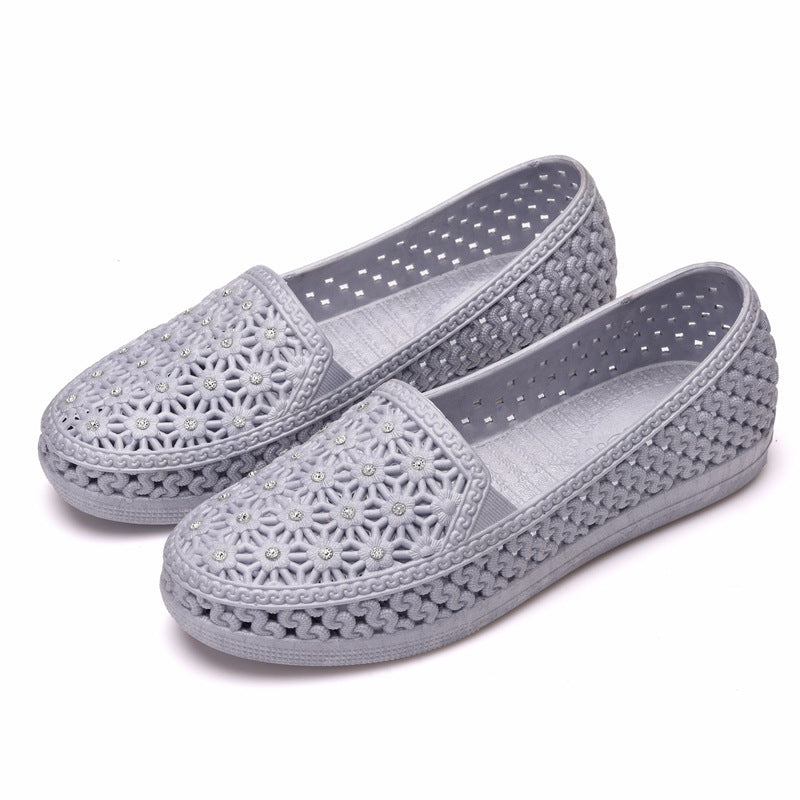 Slip On Flat Sandals，Shiny ，Fashion, Comfortable sandals