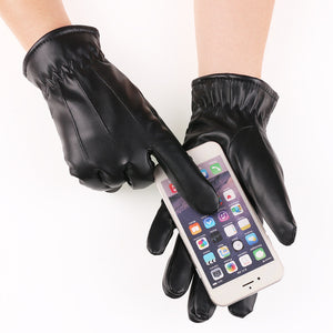 Unisex Elegant Warm  Touch Screen  faux  leather(PU) Gloves