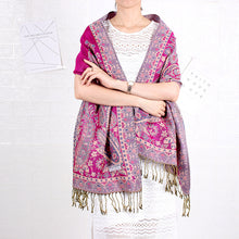 Load image into Gallery viewer, Winter warm double layer big paisley pattern scarves  wraps/ shawl
