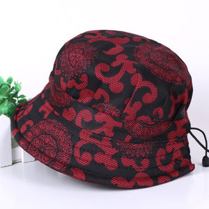 Print Cotton Packable Summer Travel Bucket Beach Sun Hat