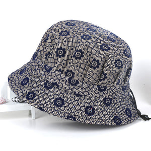 Print Cotton Packable Summer Travel Bucket Beach Sun Hat