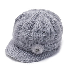 Load image into Gallery viewer, Winter&#39;s  fuzzy fleece warm Knitted  hats Rabbits fur solid colors caps,
