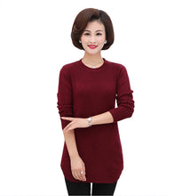 Load image into Gallery viewer, Women&#39;s Tunic Tops for Leggings Long Sleeve Crewneck knit pull over Sweater
