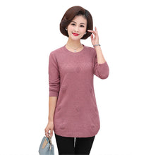 Load image into Gallery viewer, Women&#39;s Tunic Tops for Leggings Long Sleeve Crewneck knit pull over Sweater
