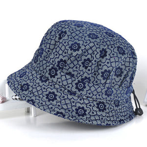 Print Cotton Packable Summer Travel Bucket Beach Sun Hat