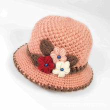 Charger l&#39;image dans la galerie, Casquettes de seau chaudes au crochet pour femmes avec des chapeaux cloches doublés en polaire brodés
