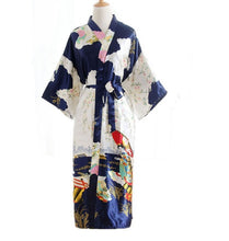 Load image into Gallery viewer, Women&#39;s  Robe with traditional painting of the figures of Japanese ladies Blossoms Printed Kimono Nightgown
