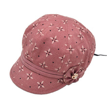 Load image into Gallery viewer, Women&#39;s visor Floral Hats Adjustable Causal caps in cotton
