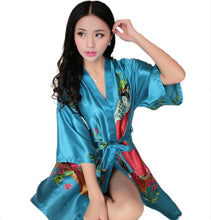 Load image into Gallery viewer, Women&#39;s  short  beauty Kimono Premium Bridesmaid Bridal Shower pajama
