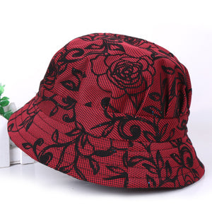 Print Cotton Packable Summer Travel Bucket Beach Sun Hat