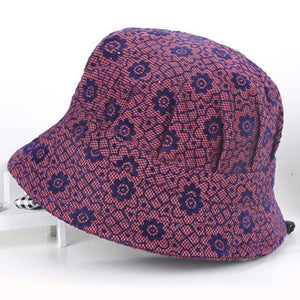 Print Cotton Packable Summer Travel Bucket Beach Sun Hat