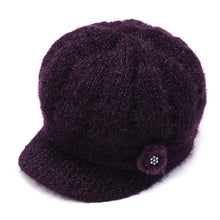 Load image into Gallery viewer, Winter&#39;s  fuzzy fleece warm Knitted  hats Rabbits fur solid colors caps,
