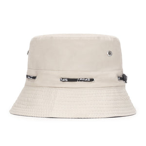 Unisex Sun Hats Flat Top Breathable Bucket Bordered  cotton adjustable Caps