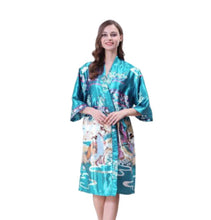 Load image into Gallery viewer, Women&#39;s medium Japanese beauty  pattern kimono floral Printed  robe Nightgown
