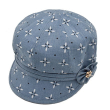 Load image into Gallery viewer, Women&#39;s visor Floral Hats Adjustable Causal caps in cotton
