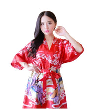 Load image into Gallery viewer, Women‘s short Japanese Beauty floral kimono  Bridesmaid Bridal Shower nightdress
