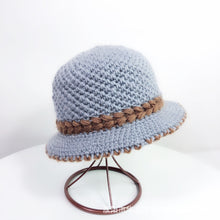 Load image into Gallery viewer, Women Warm Crocheted  Bucket caps two layer fleece lining cloche hats
