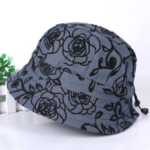 Print Cotton Packable Summer Travel Bucket Beach Sun Hat