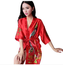 Load image into Gallery viewer, Women&#39;s  short  beauty Kimono Premium Bridesmaid Bridal Shower pajama
