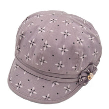 Load image into Gallery viewer, Women&#39;s visor Floral Hats Adjustable Causal caps in cotton
