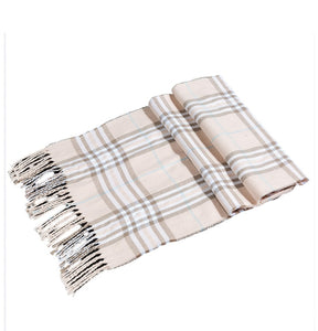 Pashmina Winter  Tartan Scarf Warm Cashmere  Wrap Shawl for Men & Women