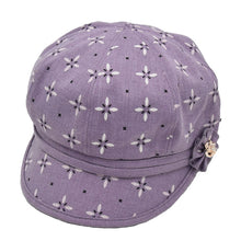 Load image into Gallery viewer, Women&#39;s visor Floral Hats Adjustable Causal caps in cotton
