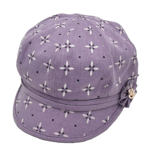 Women's visor Floral Hats Adjustable Causal caps in cotton